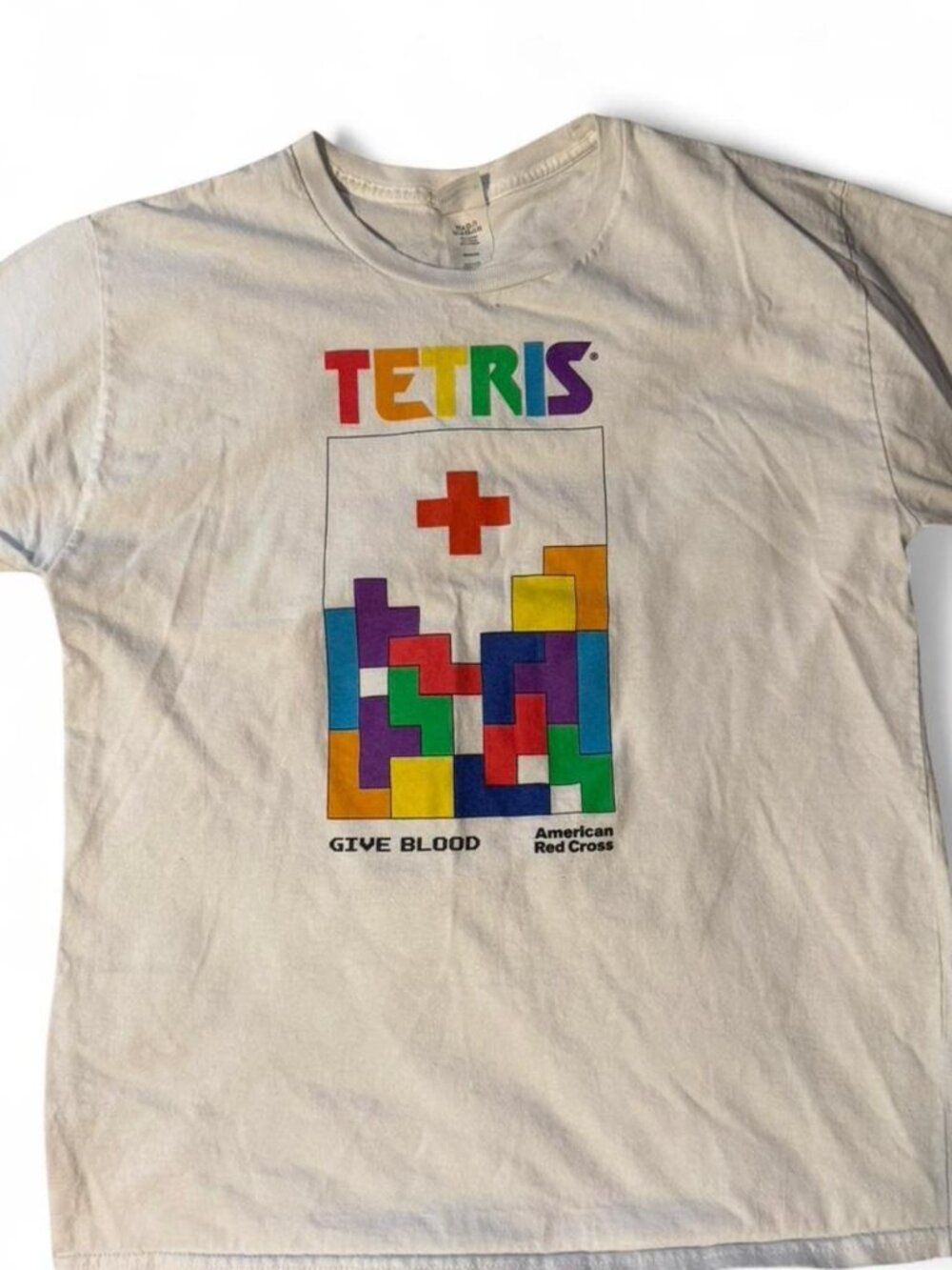 Tetris x American Red Cross "Give Blood" Promo T-Shirt - 40th Anniversary